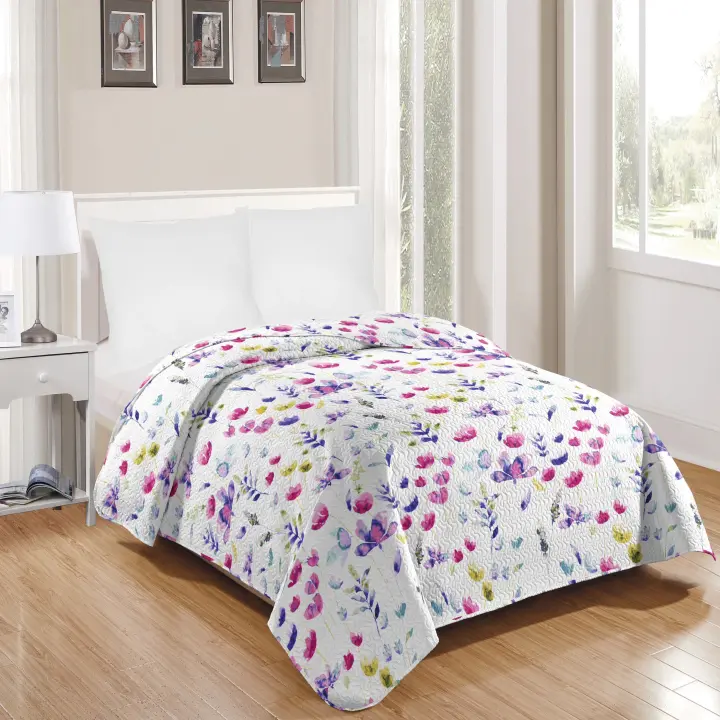Vivid Torral by El Jinete Hogar - Colcha Bouti Verano Dario Estampada Reversible (No Incluye Fundas De Cojines) Poliéster, Fresquita, Transpirable, Diseño, Primavera, Verano - 1