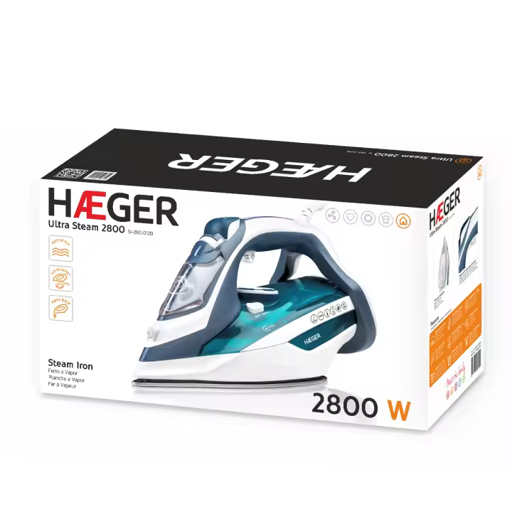 HÆGER ULTRA STEAM 2.800 – Plancha de Vapor, Suela de Cerámica, 2.800W - 1