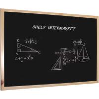 Pizarra Negra, Enmarcado con Madera sólida, para tiza y rotulador de Pizarra, ideal para cocina, salón, clases particulares, con tres tamaños 30x40, 40x60, 60,90. - details 0