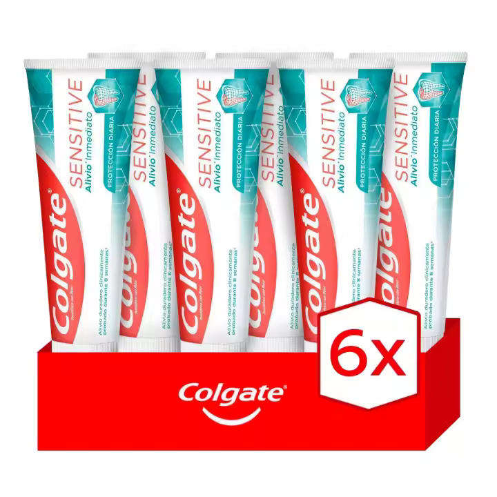 Pasta de dientes Colgate Sensitive Alivio Inmediato, dientes sensibles 75ml.. Pack de 6 - 1