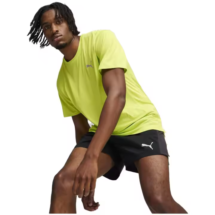 Camiseta de Manga Corta Puma Run Favorite para hombre en color amarillo - 1
