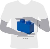 Lego Strorage brick 2 knobs caja almacenaje lego azul - details 1