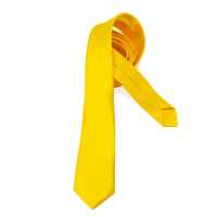 Ociodual Corbata estrecha de poliester unisex para eventos color Amarillo textura fina - details 2