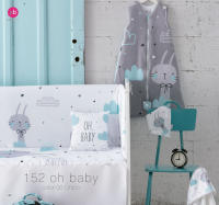 Pekebaby Edredón + Protector + Cojín Set 3 Piezas medida cuna estándar 60X120 cm Modelo Oh Baby - details 4