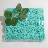 25pcs/Lote Rosa Artificial De PE De Alta Calidad Con Tallo Para Decoración De Boda Fiesta Cumpleaños Scrapbook Supplies - details 23