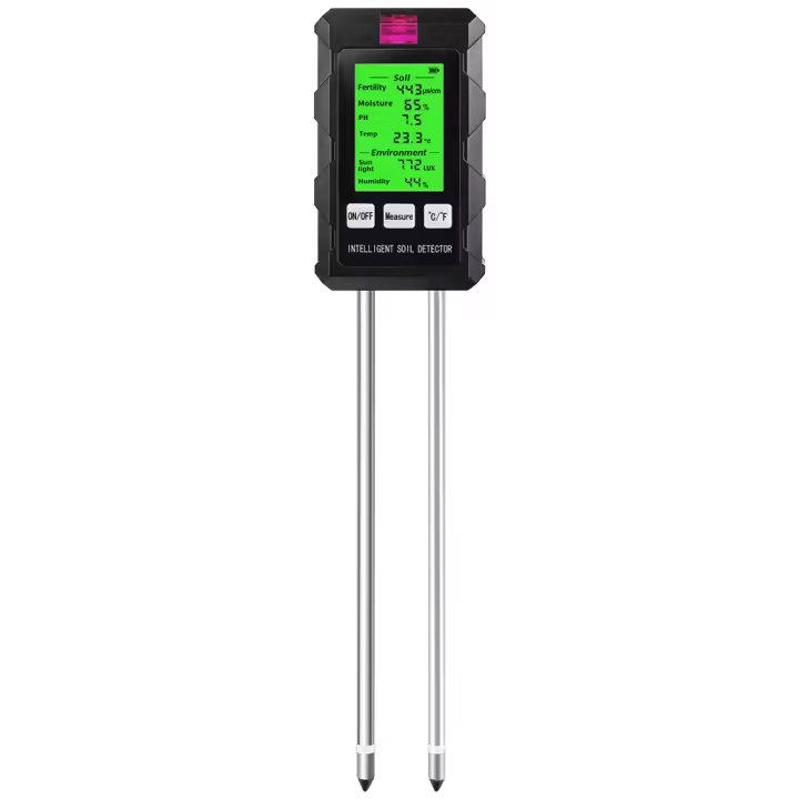 Medidor De pH Del Suelo 6 En 1 Con Medidor De Luz Solar Humedad Ambiental Temperatura Y Nutrición Fertilitzador Analizador De Suelo Para Jardín - 1