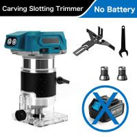Enrutador de madera sin escobillas, recortadora manual eléctrica, herramienta de carpintería, recorte para Makita de 18V (sin batería) - details 6