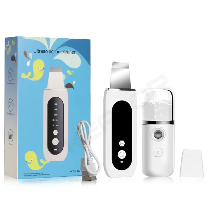 Limpieza Facial Profunda con Ultrasonido Scrubber Eliminador De Quiste Faciales Ionizador De Poros Acné - 1
