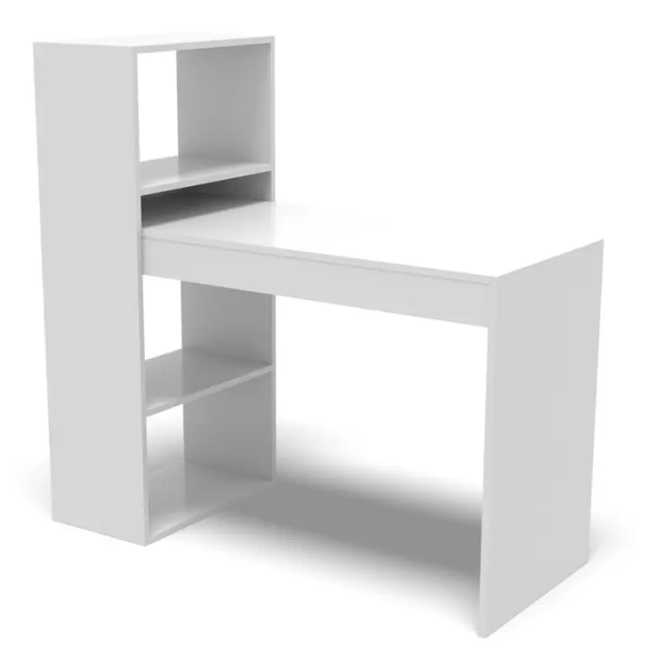 DORMIDAN- Escritorio Estudio con estanteria de baldas, Mesa de Ordenador, Mesa Auxiliar, Oficina - 1