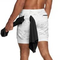 Shorts De Correr Camuflaje Para Hombre Pantalones Deportivos De Entrenamiento 2-en-1 Secado Rápido Para Verano Fitness Y Jogging - details 4