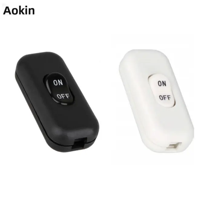 Interruptor De Cuerda Incluido 2/3pcs 6A 250V Botón Negro Para Encender/Apagar Adecuado Para Lámpara De Mesa Luz De Lectura Luz De Cama - 1