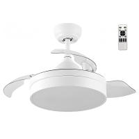 Ventilador de Techo Moderno 66W con 4 Aspas Retráctiles, Luz LED 36W, Motor DC 30W, 6 Velocidades, 3CCT, Control Remoto iotostark-LEDUNI - details 4