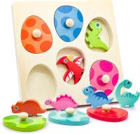 Puzzle De Dinosaurio De Madera Juego Educativo Montessori Para Niños Juguete De Aprendizaje Temprano De 3D Regalo Para Niños De 3-6 Años - details 7
