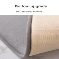 Alfombra De Baño De Velocidad Coral Con Patrón Rayado Super Absorbente Y Antideslizante Alfombrilla Para Puerta Material De Tela - details 3