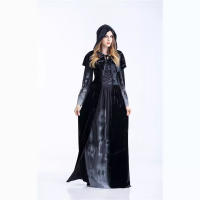 Vestidos Medievales para Mujer,Negra Grandes Gótico Vampiro de Calavera Vampira - details 3