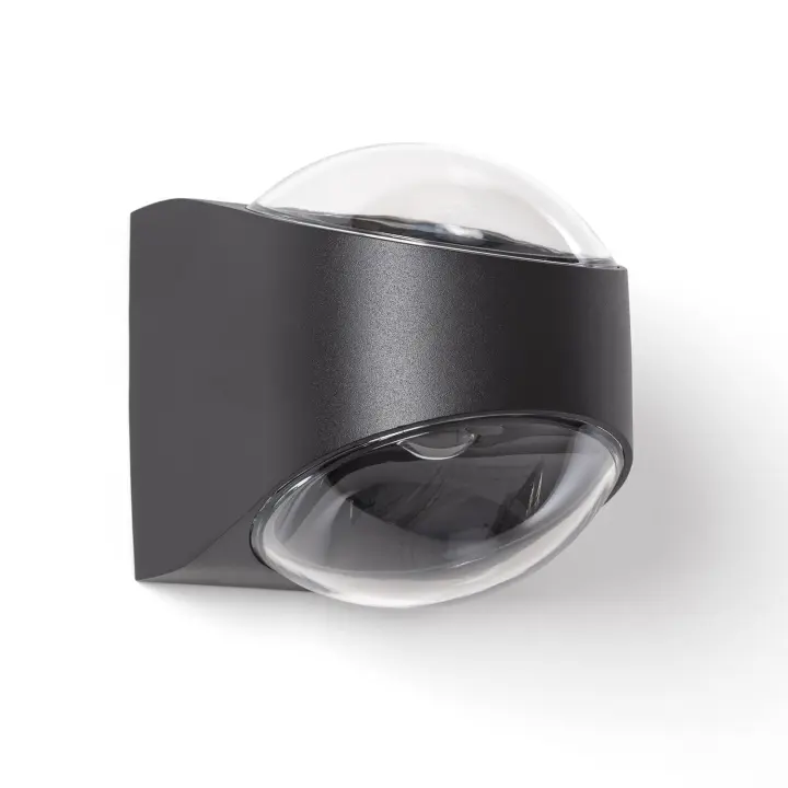 Ledkia Aplique de Pared Exterior LED 12W Aluminio Iluminción Doble Cara Adelfa Negro - 1