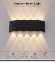 Lámpara De Pared LED Impermeable Para Iluminación Exterior 4W 6W 8W 10W AC85-265V Iluminación Interior Lámpara De Noche Para Dormitorio Decorativa - details 0