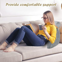 Cojín De Lectura Triangular Suave Grande Soporte Lumbar Cintura Para Dormitorio Oficina Sofa Almohada De Tirar De Cojín De Espalda - details 5