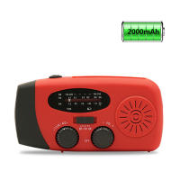 Radio De Emergencia Recargable 2000 mAh Con Luces LED Y Carga USB Solar Radio FM/AM Portátil Para Exteriores Y Viajes - details 13
