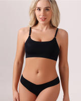 Sujetador sin aro y conjunto de ropa interior para mujer - Top tirantes transpirable, reductor de apariencia para bustos grandes, con efecto push-up, sexy y sin costuras. - details 2