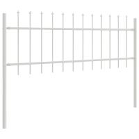 valla de jardín vidaXL con punta de lanza blanca 6,8x0,6 m de acero - details 2