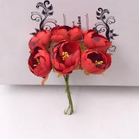 6/18 Piezas De Flores Artificiales De Rosa De Té Para Decoración De Bodas Y Manualidades Accesorio De Flor Para Scrapbooking Y Wreath - details 6