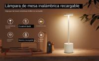Lámpara De Mesa Recargable Con Sensor De Toque LED Luz Nocturna Sin Cable Para Lectura En Restaurante Hotel Bar Decoración De Dormitorio - details 7