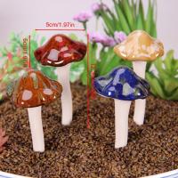 Juego De 4 Decoraciones De Jardín Coloridas En Cerámica Sombreros De Hongo Realistas No Desvanecientes Escultura De Toadstool - details 12
