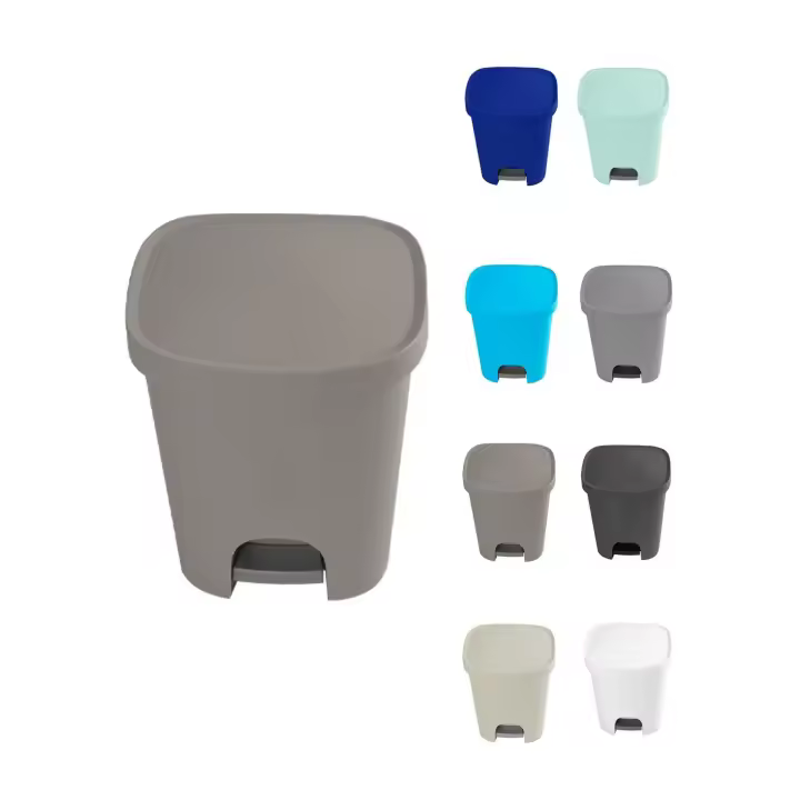 JARDIN202 - Cubo basura plástico Apertura con pedal 25 Litros | Cubo reciclar Mate 35x30x42 cm - 1
