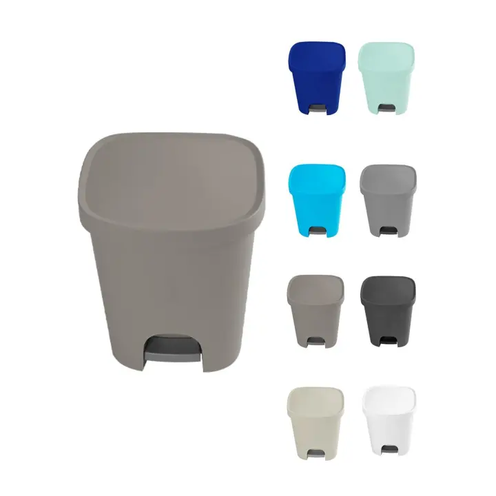 JARDIN202 - Cubo basura plástico Apertura con pedal 25 Litros | Cubo reciclar Mate 35x30x42 cm - 1