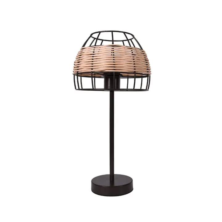 Lámpara de Sobremesa BEL AIR HOME Sotero Mimbre Marrón/natural Ø20x43,5 Cm - 1