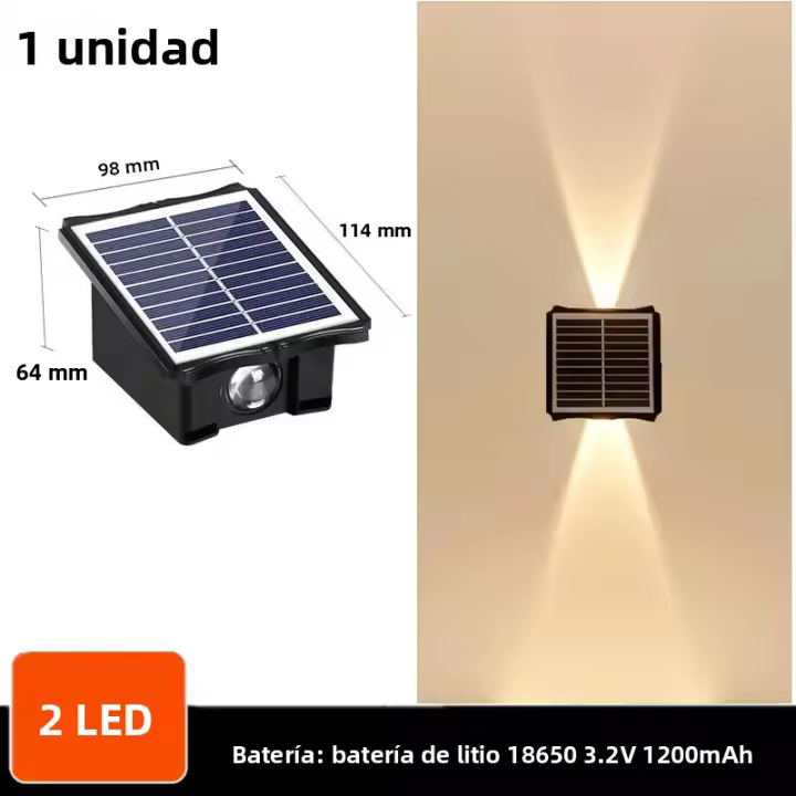 Luz Solar LED Para Exterior Sin Cable Resistente Al Agua Con Alta Brillo Para Jardín Instalación En Canales 6 Fuente De Luz Solar - 1