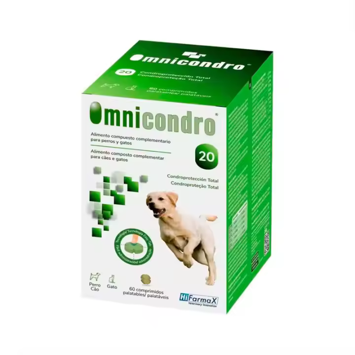 OMNICONDRO 20 ALIMENTO COMPLEMENTARIO PARA PERROS 60 COMPRIMIDOS - 1