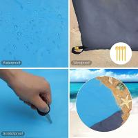 Outdoor Waterproof Picnic Blanket - Foldable Camping & Beach Mat with Storage Pocket, Polyester Plaid Ground Cover - details 3