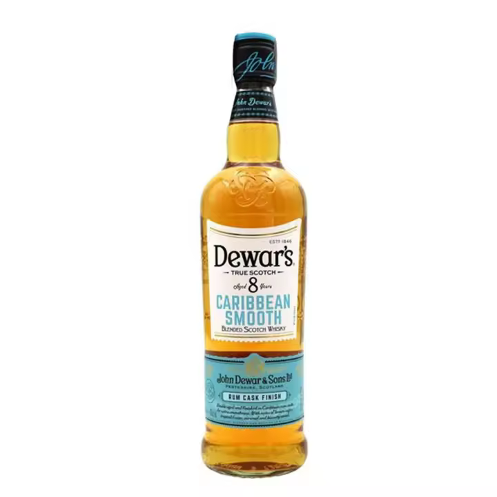 Whisky Dewar's 8 Años Caribbean Smooth - Botella 70 CL - Escocés Blended - 40% - 1