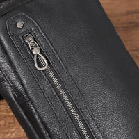 Bolsa De Pecho Para Hombre De Cuero Genuino Alta Calidad Bolso Cruzado De Moda Bolsa De Hombro Mensajera De Cuero Verdadero - details 14