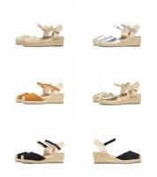 HLUNA - Sandalias Alpargatas de Cuña Tacón Alto 8CM - Puntera Cerrada de Esparto - Moda Verano - HYJ23-7 hyj23-6 - details 0
