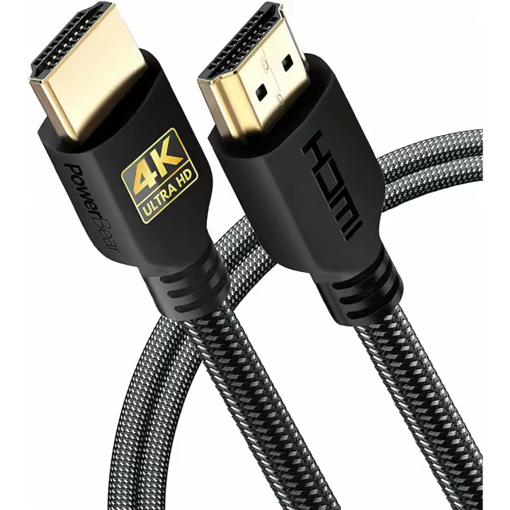 Cable HDMI 4K 2 m | Alta velocidad, nylon trenzado y conectores de oro, 4K @ 60Hz, Ultra HD, 2K, 1080P, ARC y CL3 Clasificado | para el ordenador portátil, monitor, PS5, Xbox One y más - 1