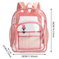 Mochila Transparente Impermeable De PVC Gran Capacidad Para Estudiantes Escuela - details 0