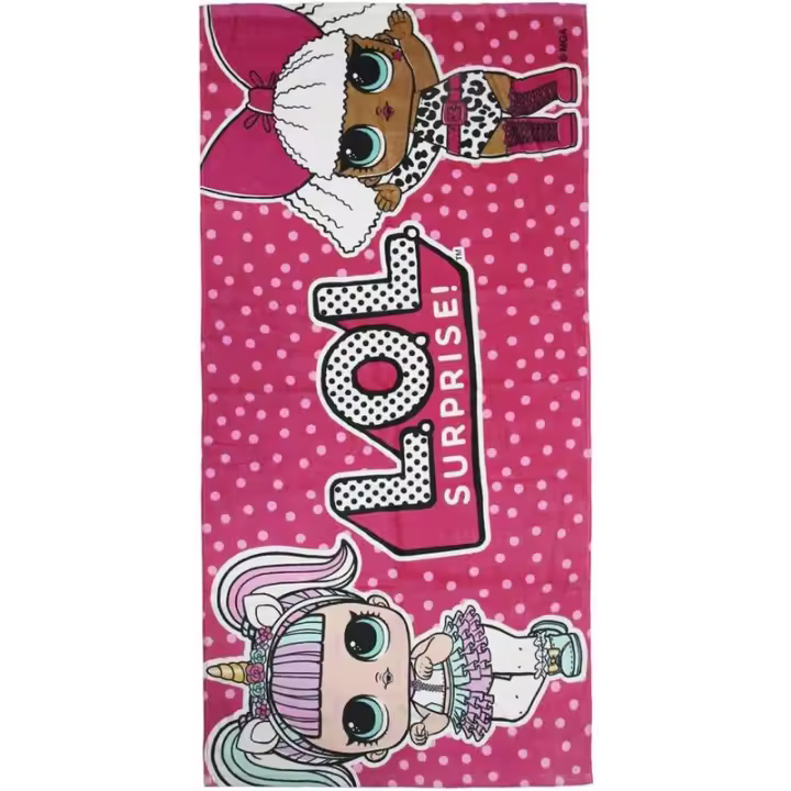 No Name - LOL - Toalla de Playa Infantil LOL, Fucsia, 70X140 CM - 1