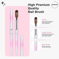 Pincel De Acrílico Kolinsky Sable Para Manicura Y Dibujo En Uñas Con Gel UV Pincel De Carving Para Polvo Y Líquido Herramienta De Arte Hot Pink - details 2