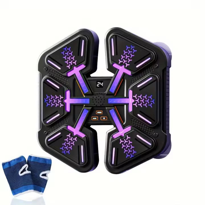 PORCHEDDU Máquina de Boxeo musical with Guantes De Boxeo, entrenador de Boxeo inteligente montado en la pared para niños, equipo de juego de Boxeo, máquina de Boxeo de entrenamiento para niños, adolescentes, niños y niñas - 1