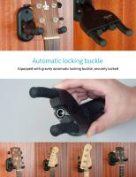Soporte De Pared Para Guitarra Bajo Mandolina Banjo Ukulele Gancho Colgador De Instrumentos Musicales Accesorios De Guitarra Negro Material De Plástico Y Metal - details 3