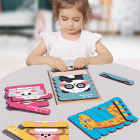 Rompecabezas De Madera Montessori Para Bebés Juego Educativo 3D Animal De Película Juguetes Para Niños De 1 a 3 Años Unisex - details 0
