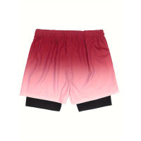 Shorts De Verano Para Hombre 2-en-1 Deportivos Casual Rápidos Al Secar Transpirables Compresión Pantalones De Entrenamiento Correr - details 2