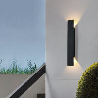 Lámpara De Pared LED 18W Impermeable En Negro O Blanco Para Jardín Patio Aisle Interior Habitación Dormitorio Moderna - details 9