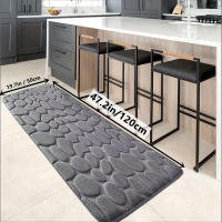 Alfombra De Cocina Elegante Con Diseño De Piedras Encajadas Suave Lavable Antideslizante Absorbente Para Decoración Del Hogar - details 4