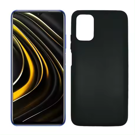 Generica Funda Silicona Negro para Poco M3 - Protección Antideslizante - 1