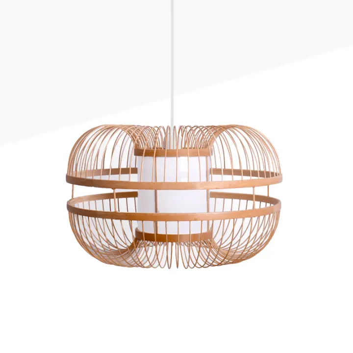 Barcelona LED Lámpara colgante japonesa de bambú "KAIZEN" - 1