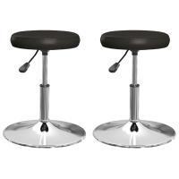 vidaXL Sillas de comedor 2 unidades cuero sintético negro - details 1